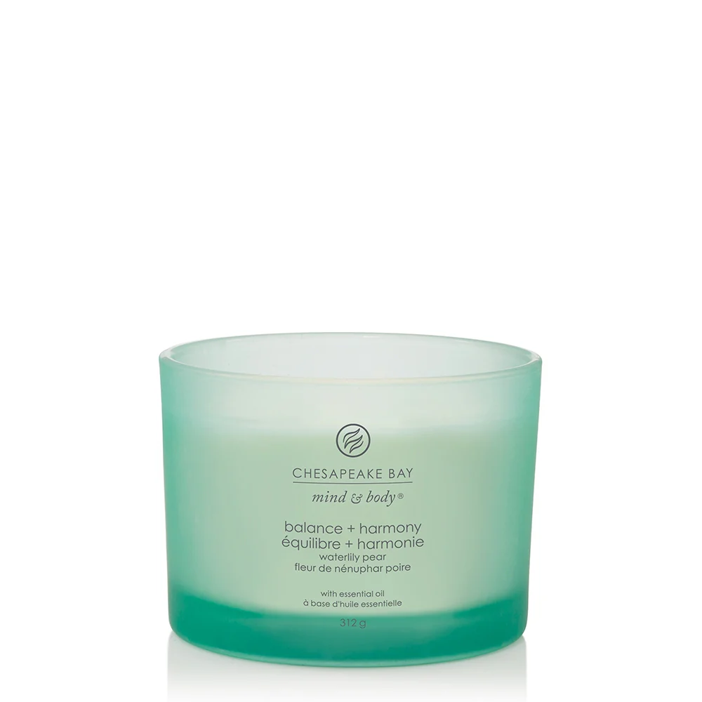 Chesapeake Bay Candle Balance & Harmony (Waterlily Pear) 3 stoppini Harmony (Waterlily Pear) - Image 2