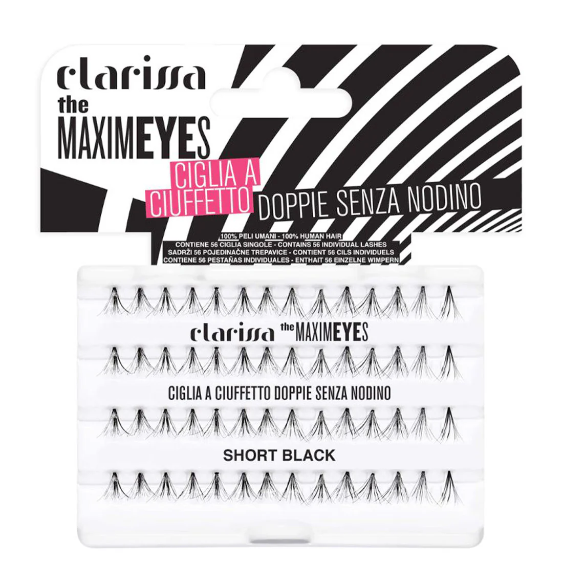 CLARISSA The Maximeyes Ciglia A Ciuffetto Doppie Senza Nodino Short Short