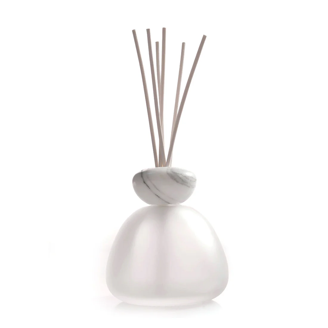 Millefiori Diffusore in Vetro Marble Glass Satinato Bianco Bianco