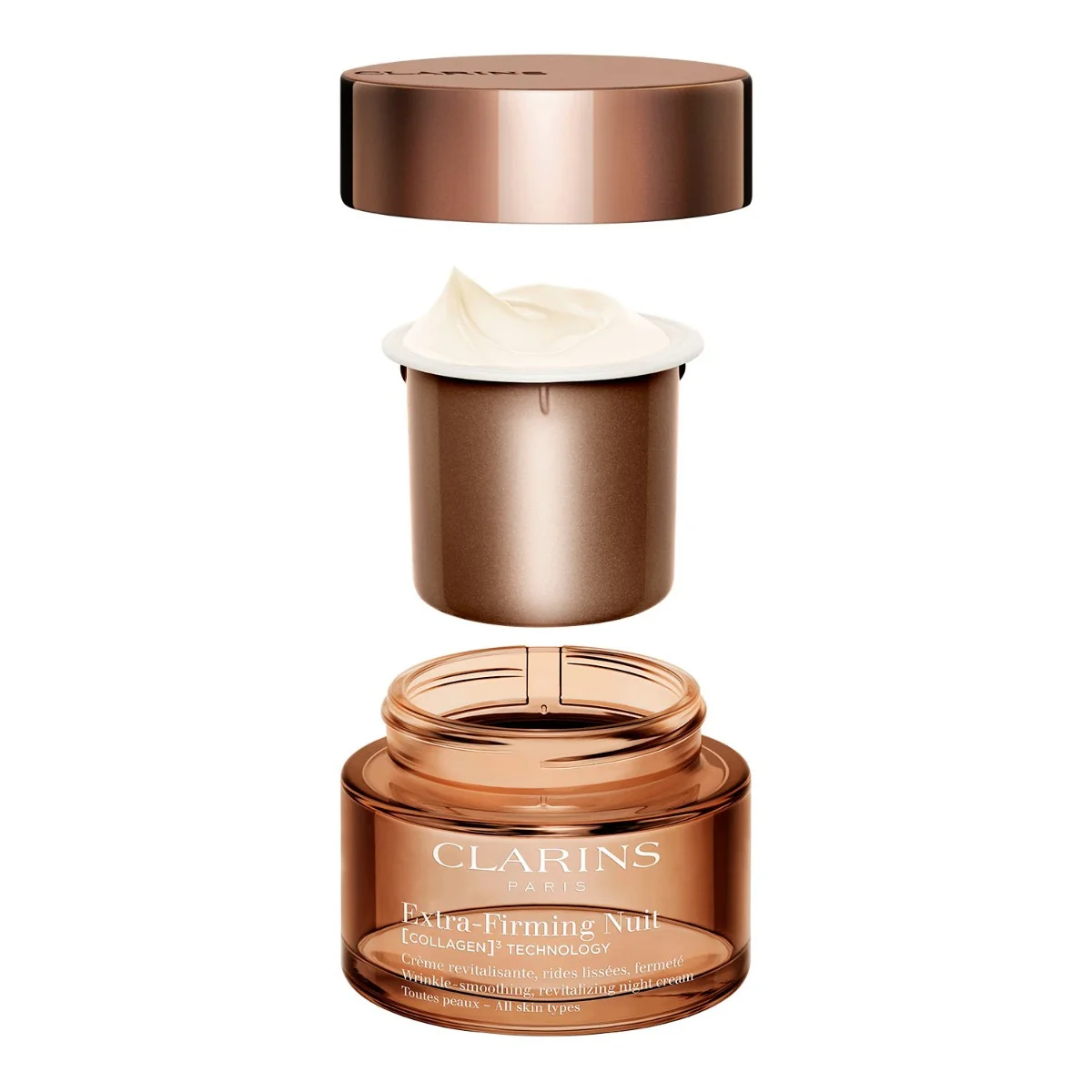 Clarins Extra-Firming Nuit Collagen Technology Toutes Peaux Recharge 50 ml - Image 2
