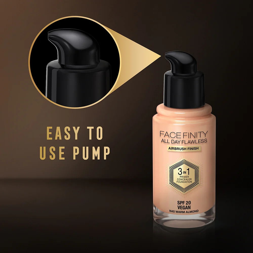 Max Factor Facefinity Flawless 3In1 045 Warm Almond SPF20 - Image 4