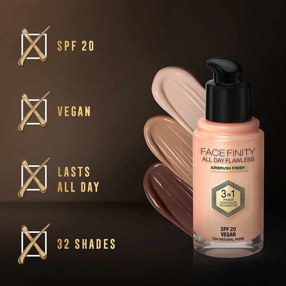 Max Factor Facefinity Flawless 3In1 050 Natural SPF20 - Image 3