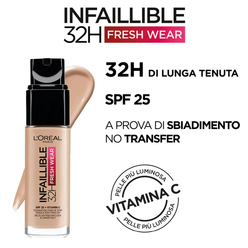 L'oréal Paris Infaillible 32H Fresh Wear SPF25 110 Vanille Rosé - Image 2