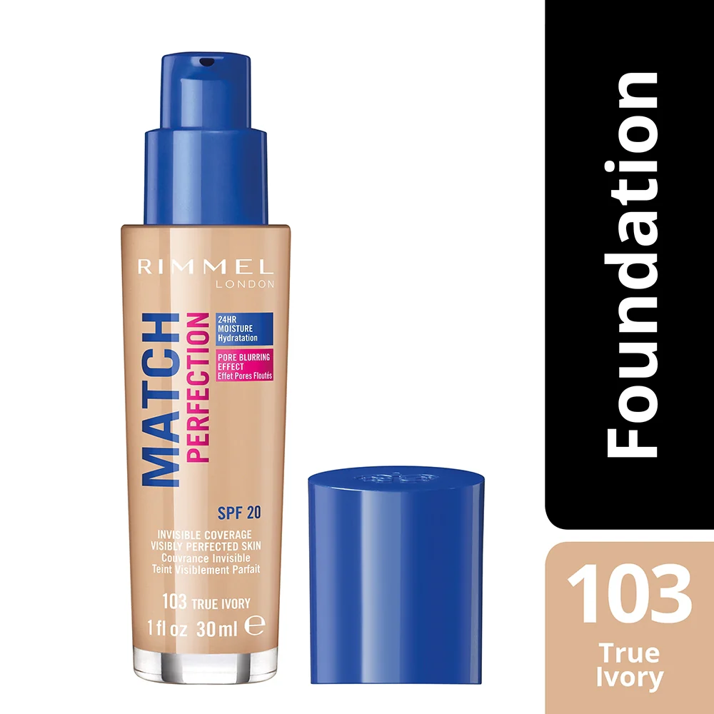 Rimmel Match Perfection 103 True Ivory SPF20 - Image 2