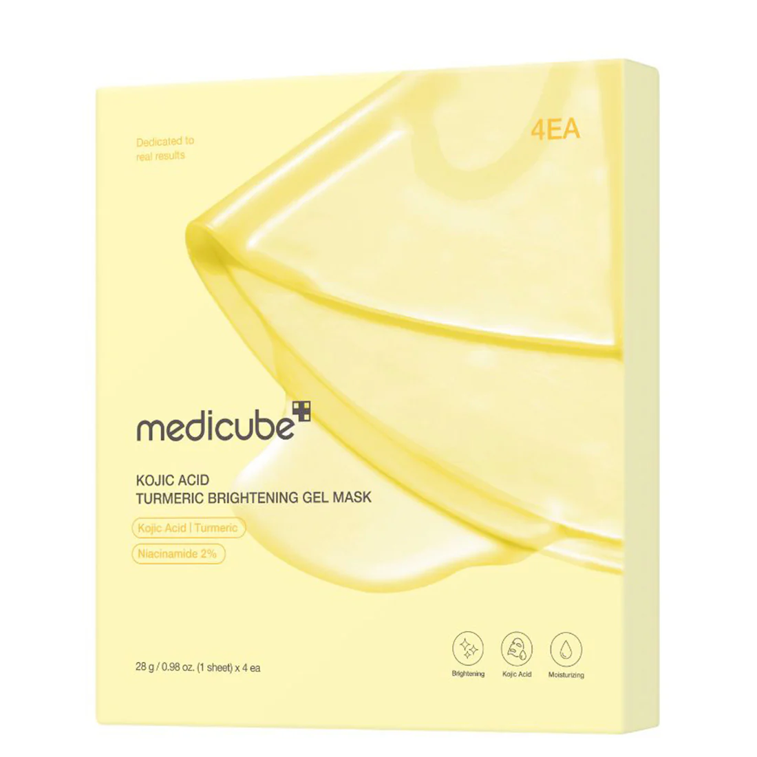 MEDICUBE Kojic Acid Turmeric Brightening Gel Mask 4 pz