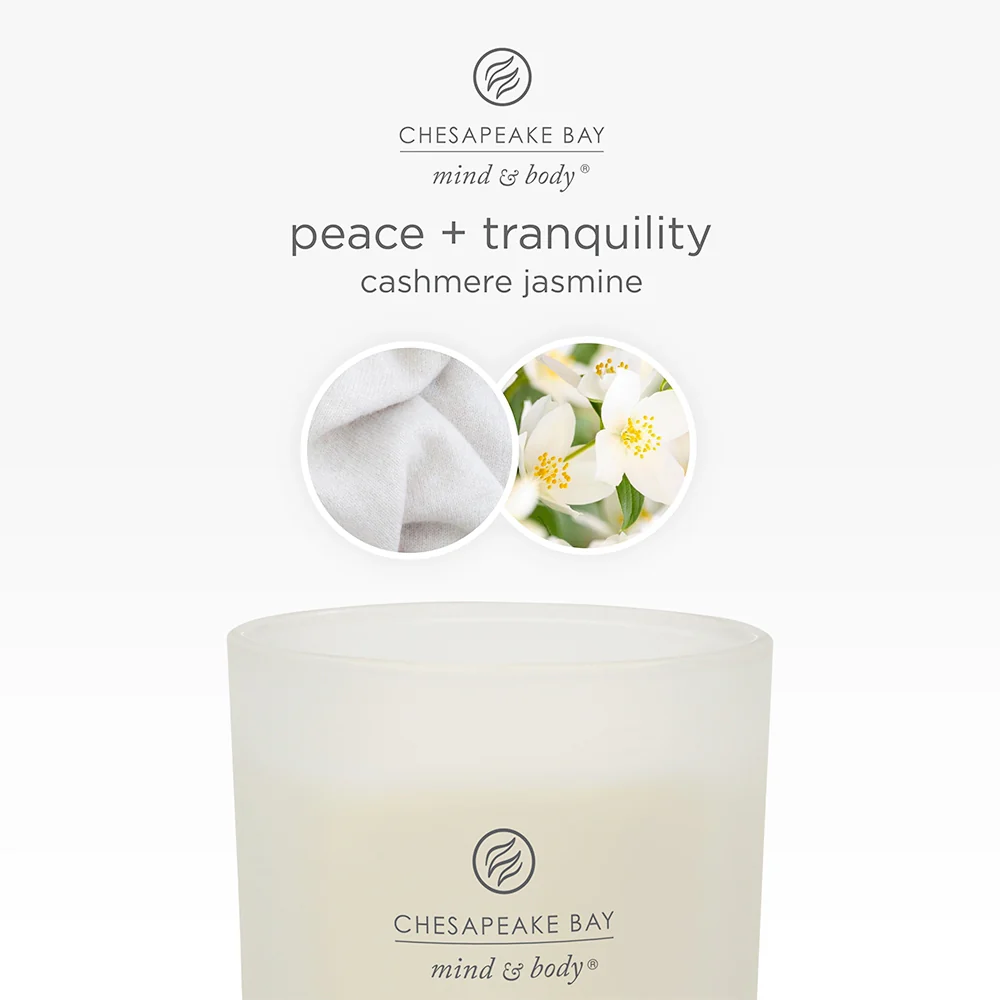 Chesapeake Bay Candle Peace & Tranquility (Cashmere Jasmine) Media  & Tranquility (Cashmere Jasmine) - Image 4