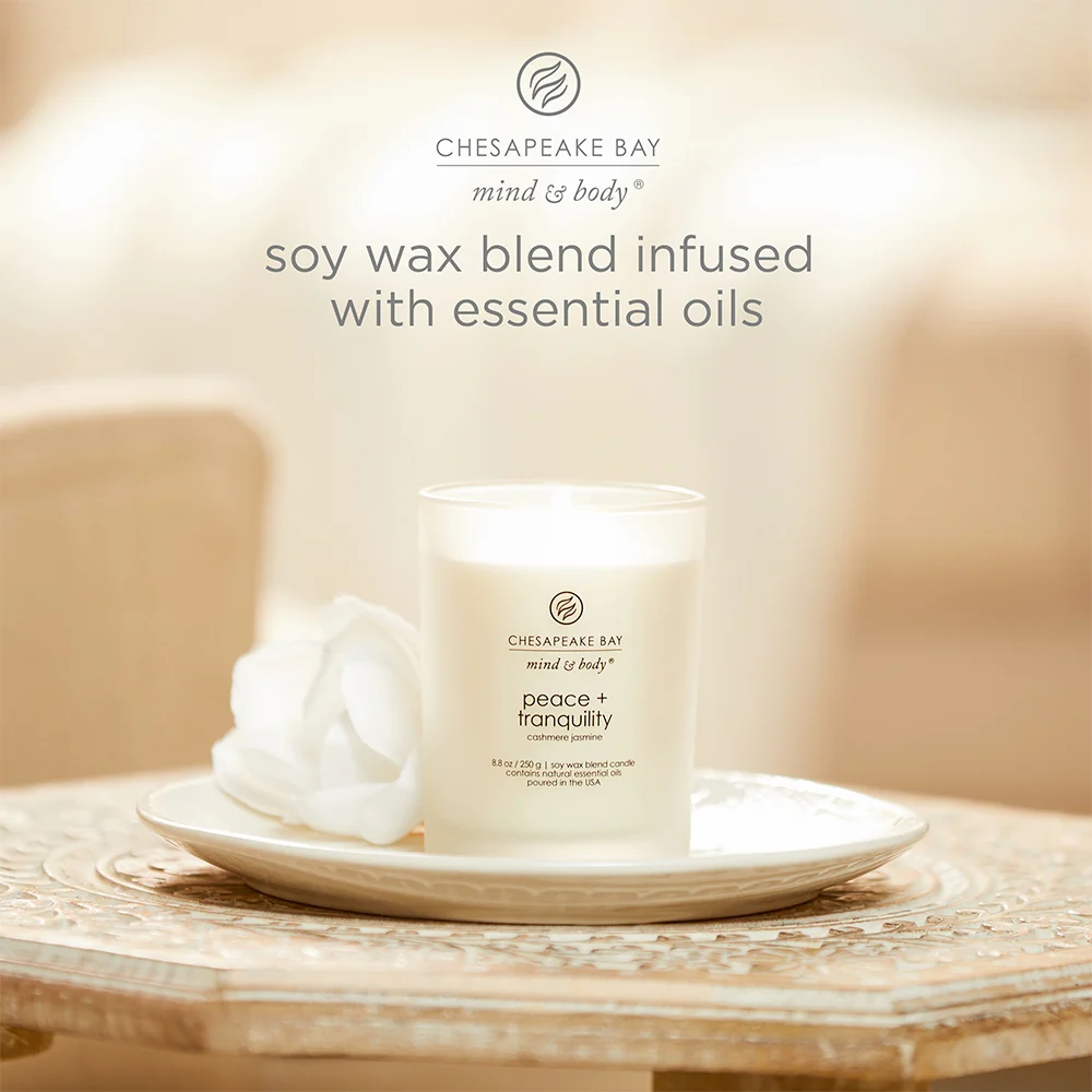 Chesapeake Bay Candle Peace & Tranquility (Cashmere Jasmine) Media  & Tranquility (Cashmere Jasmine) - Image 5