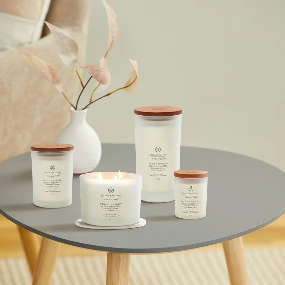 Chesapeake Bay Candle Peace & Tranquility (Cashmere Jasmine) 3 stoppini anquility (Cashmere Jasmine) - Image 3