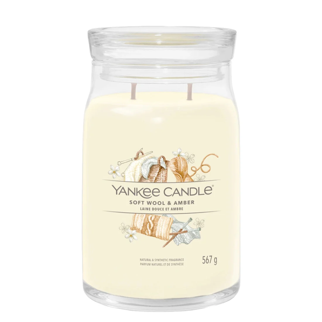 Yankee Candle Soft Wool & Amber Signature Grande ool & Amber Signature