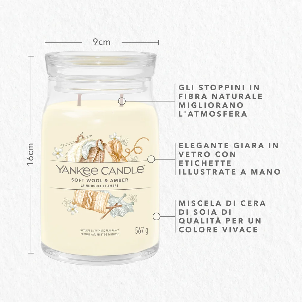 Yankee Candle Soft Wool & Amber Signature Grande ool & Amber Signature - Image 2