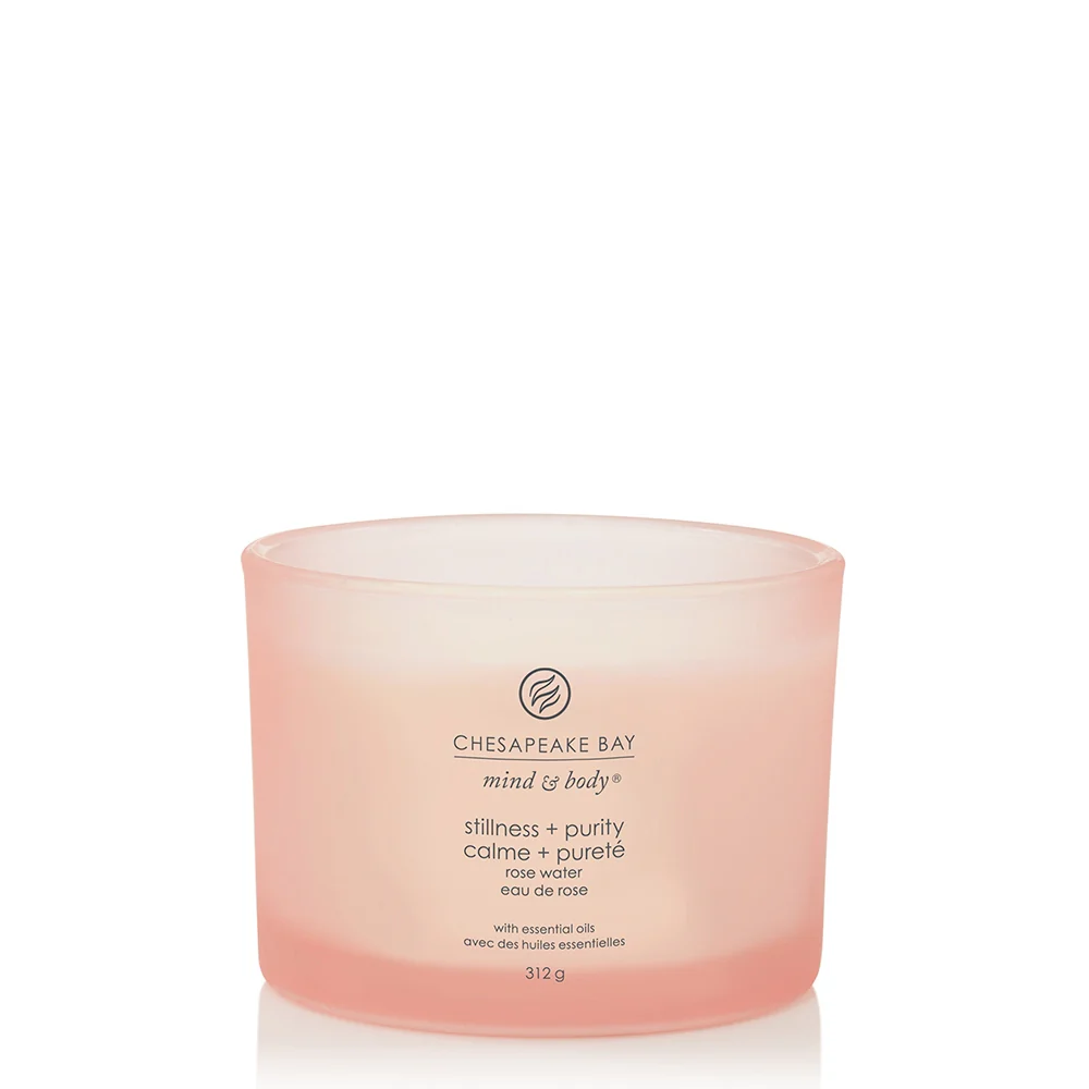 Chesapeake Bay Candle Stillness & Purity (Rose Water) 3 stoppini & Purity (Rose Water) - Image 2