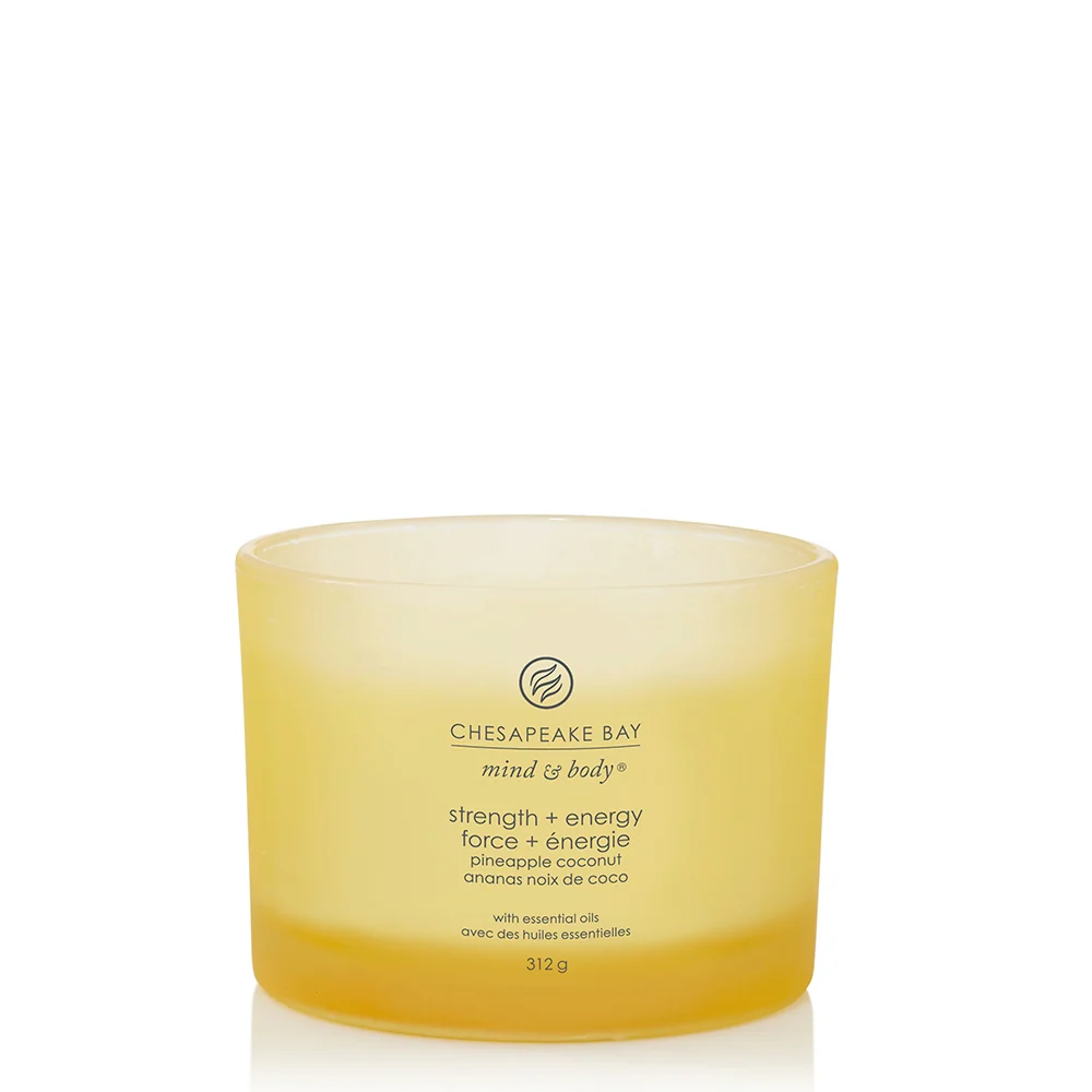 Chesapeake Bay Candle Strength & Energy (Pineapple Coconut) 3 stoppini Energy (Pineapple Coconut) - Image 2