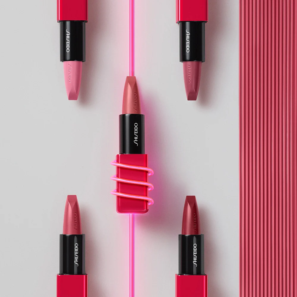 Shiseido TechnoSatin Gel Lipstick 416 Red Shift - Image 5