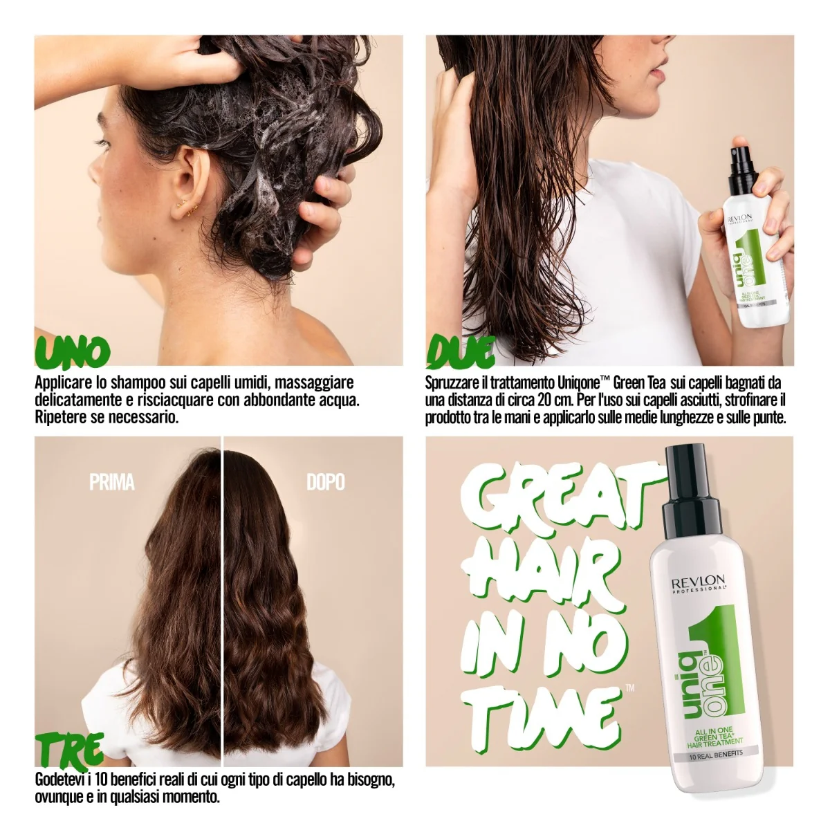Revlon Professional Uniqone Hair Treatment Green Tea 150 ml - Image 3